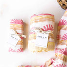 Pink Sun + Wave Swaddle - Coca + B.