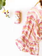 Pink Sun + Wave Swaddle - Coca + B.