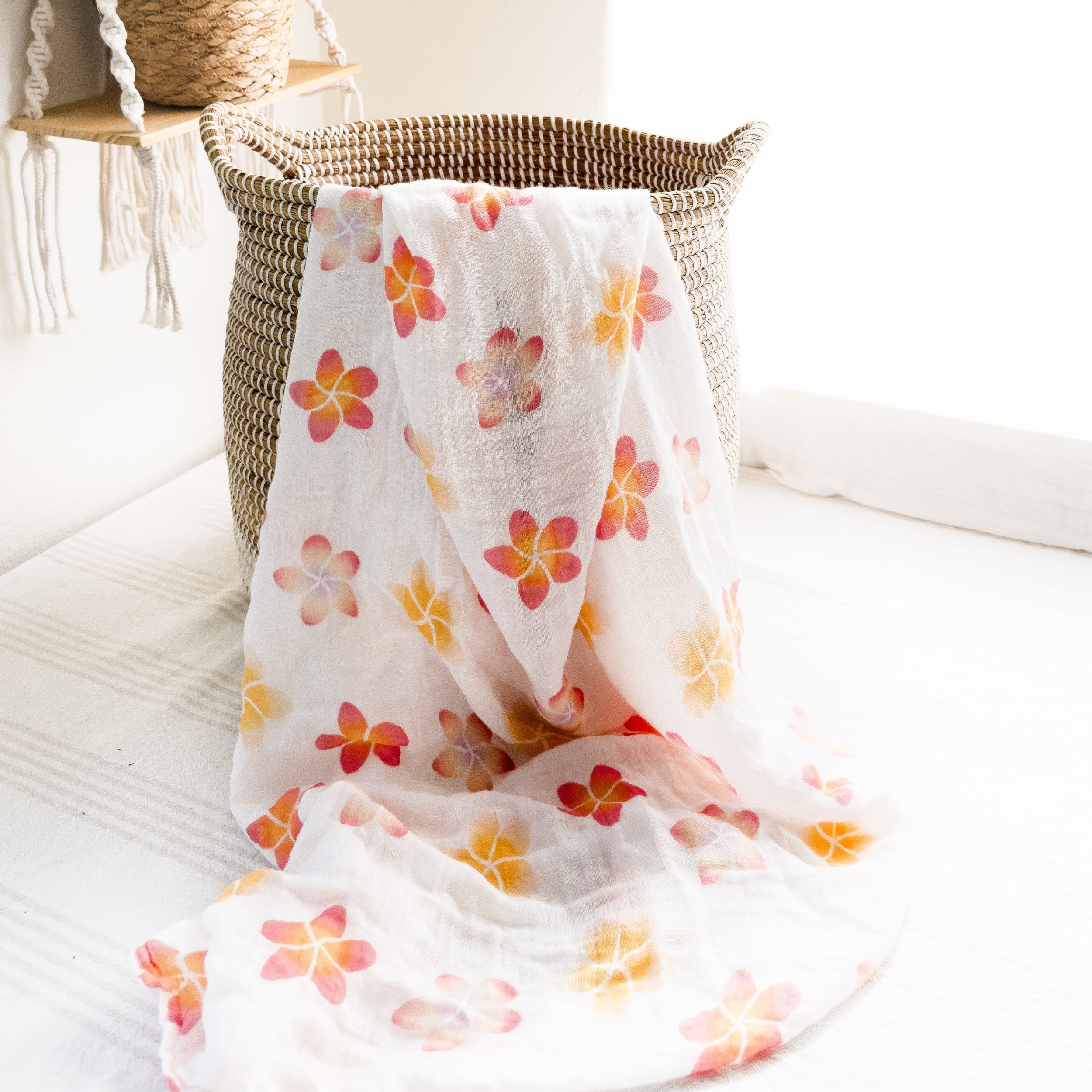 double gauze swaddle hawaiian theme gift