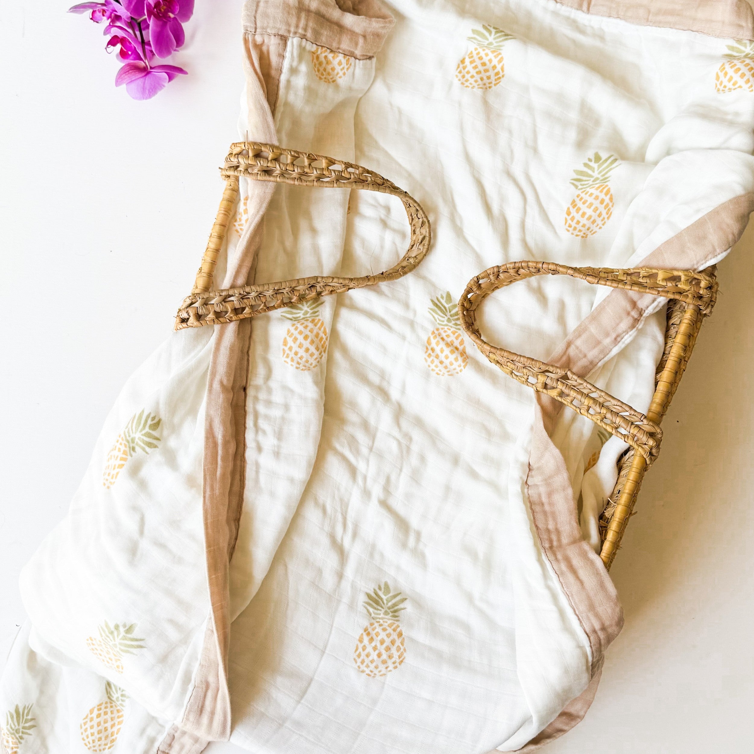 Pineapple muslin blanket hotsell